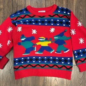 Vintage Christmas Amanda Smith II Holiday Sweater with Dancing Bears
